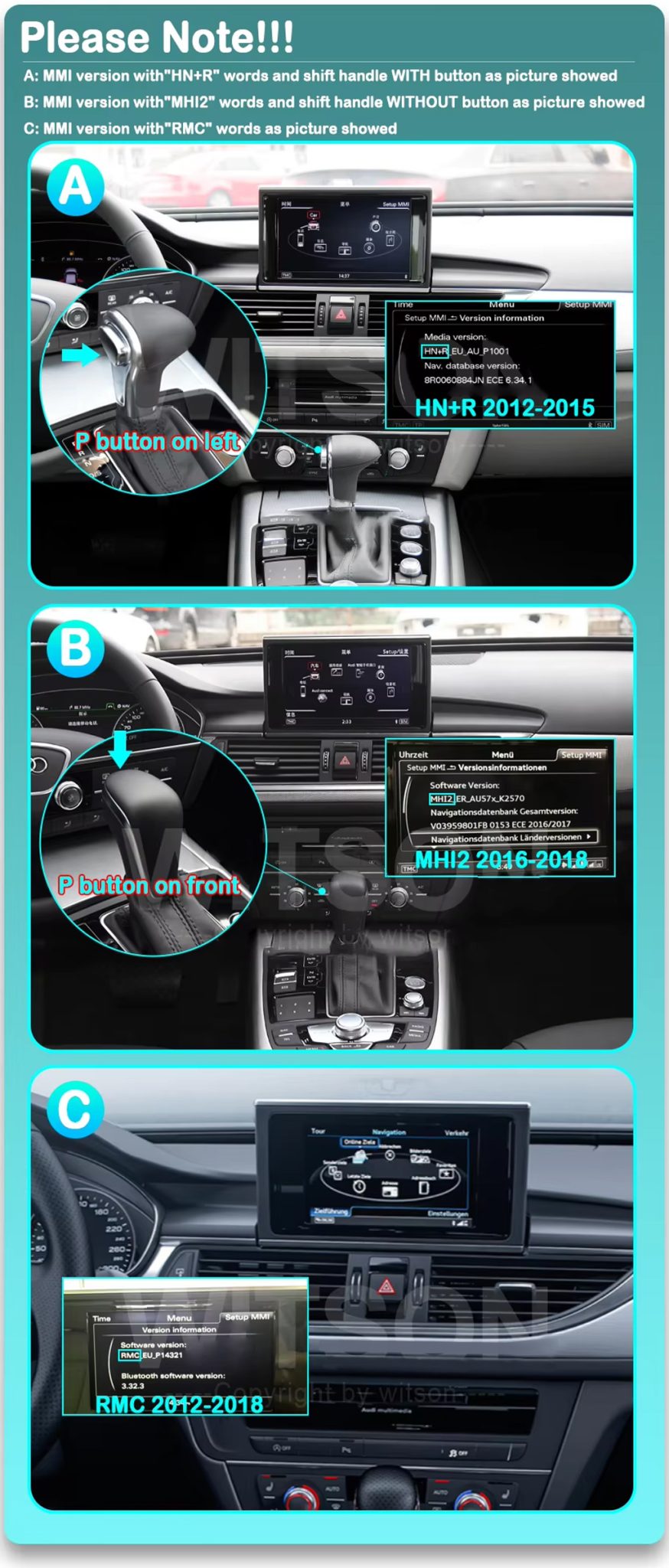Audi A6L 2012-2018 Android-spelare